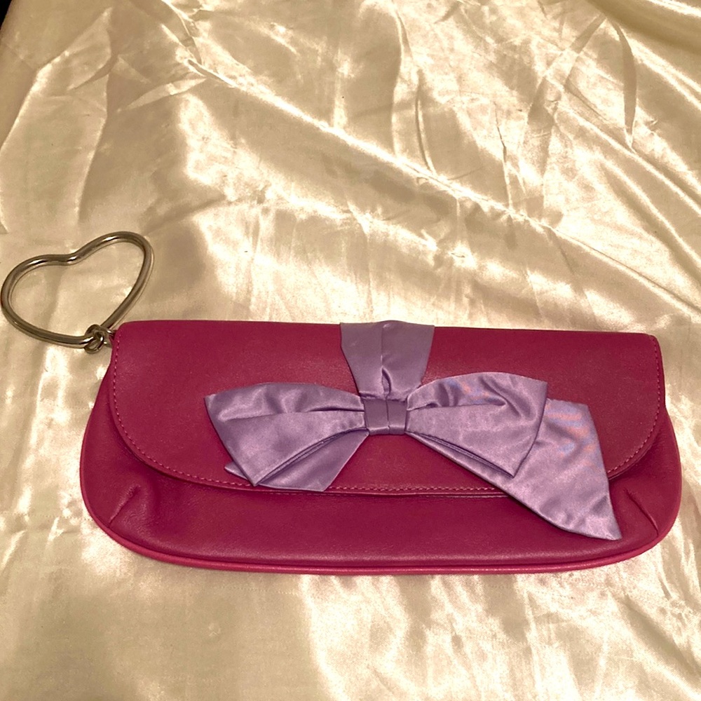 Vintage Lovcat Paris wristlet purse pink purple